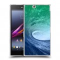 Дизайнерский пластиковый чехол для Sony Xperia Z Ultra  Волны