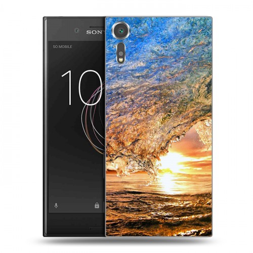 Дизайнерский пластиковый чехол для Sony Xperia XZs Волны