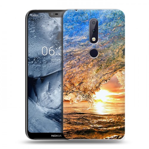 Дизайнерский пластиковый чехол для Nokia 6.1 Plus Волны