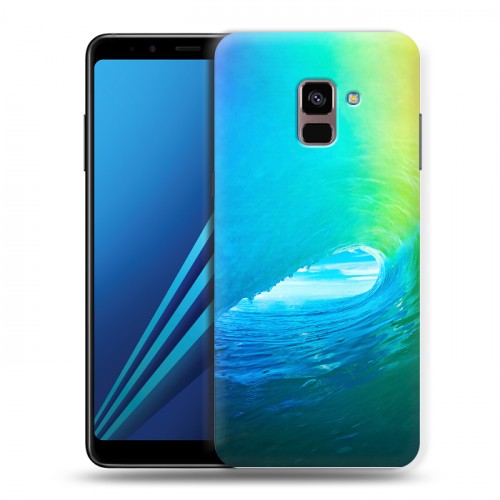 Дизайнерский пластиковый чехол для Samsung Galaxy A8 Plus (2018) Волны