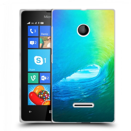 Дизайнерский пластиковый чехол для Microsoft Lumia 435 Волны