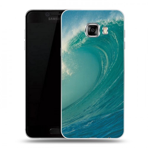 Дизайнерский пластиковый чехол для Samsung Galaxy C7 Волны
