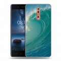 Дизайнерский пластиковый чехол для Nokia 8 Волны