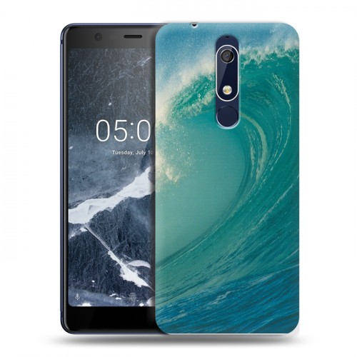 Дизайнерский пластиковый чехол для Nokia 5.1 Волны