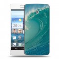 Дизайнерский пластиковый чехол для Huawei Ascend D2 Волны