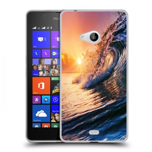 Дизайнерский пластиковый чехол для Microsoft Lumia 540 Волны