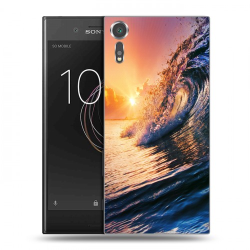 Дизайнерский пластиковый чехол для Sony Xperia XZs Волны