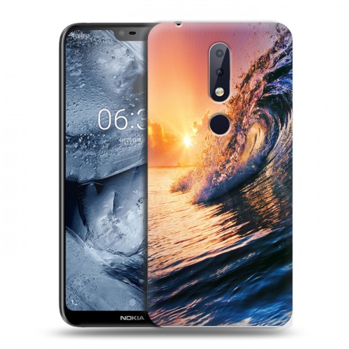 Дизайнерский пластиковый чехол для Nokia 6.1 Plus Волны