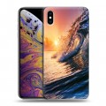 Дизайнерский силиконовый чехол для Iphone Xs Max Волны