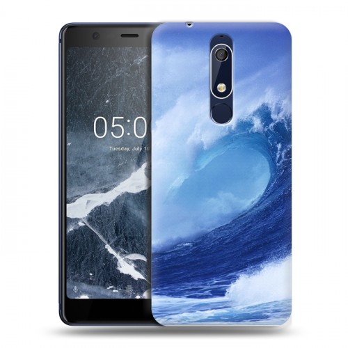 Дизайнерский пластиковый чехол для Nokia 5.1 Волны