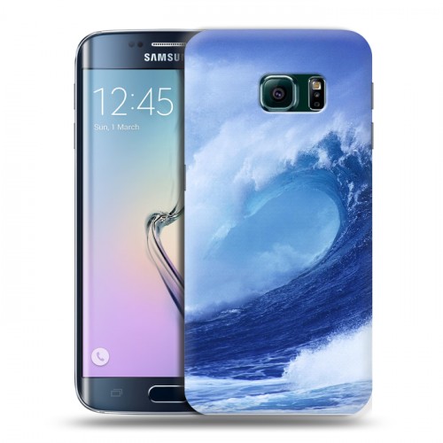 Дизайнерский пластиковый чехол для Samsung Galaxy S6 Edge Волны