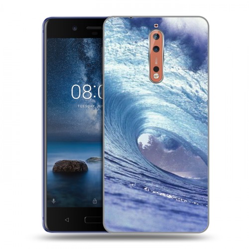 Дизайнерский пластиковый чехол для Nokia 8 Волны