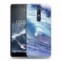 Дизайнерский пластиковый чехол для Nokia 5.1 Волны