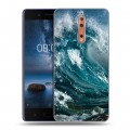 Дизайнерский пластиковый чехол для Nokia 8 Волны