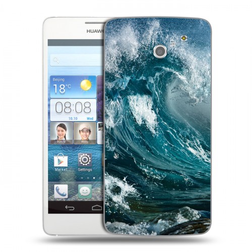 Дизайнерский пластиковый чехол для Huawei Ascend D2 Волны