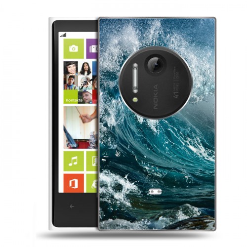 Дизайнерский пластиковый чехол для Nokia Lumia 1020 Волны