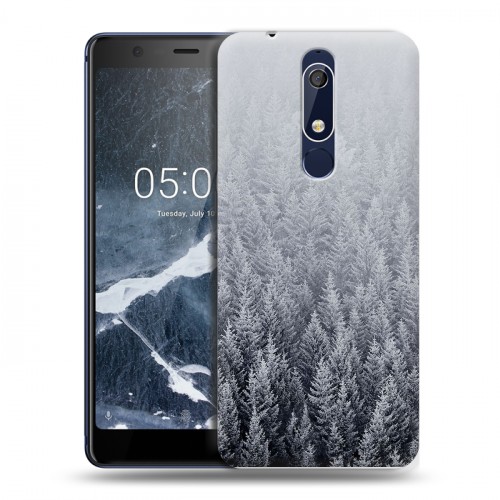 Дизайнерский пластиковый чехол для Nokia 5.1 Зима