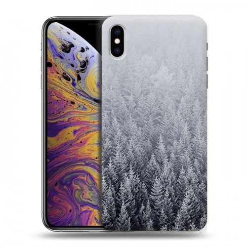 Дизайнерский силиконовый чехол для Iphone Xs Max Зима