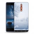 Дизайнерский пластиковый чехол для Nokia 8 Зима