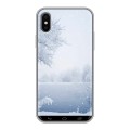 Дизайнерский силиконовый чехол для Iphone x10 Зима