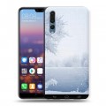 Дизайнерский силиконовый с усиленными углами чехол для Huawei P20 Pro Зима