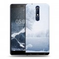 Дизайнерский пластиковый чехол для Nokia 5.1 Зима