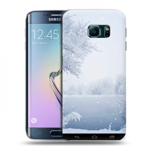 Дизайнерский пластиковый чехол для Samsung Galaxy S6 Edge Зима