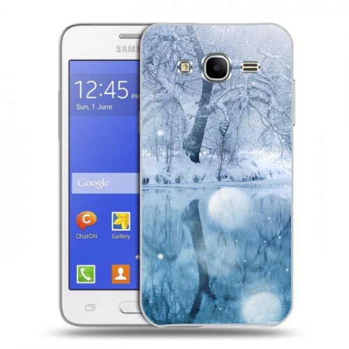 Дизайнерский пластиковый чехол для Samsung Galaxy J7 Зима