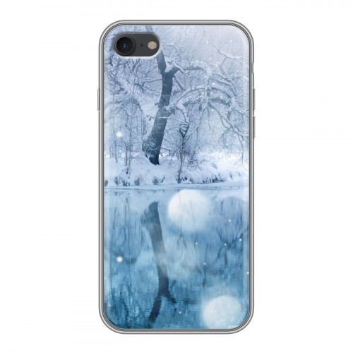 Дизайнерский силиконовый чехол для Iphone 7 Зима