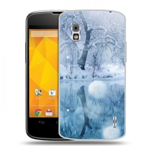 Дизайнерский пластиковый чехол для LG Google Nexus 4 Зима