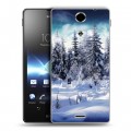 Дизайнерский пластиковый чехол для Sony Xperia TX Зима