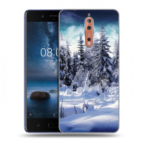 Дизайнерский пластиковый чехол для Nokia 8 Зима