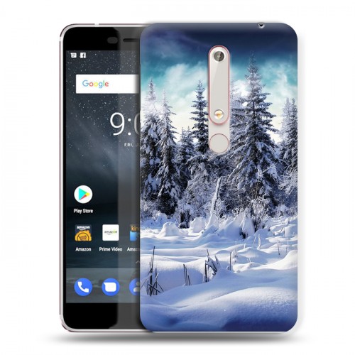 Дизайнерский пластиковый чехол для Nokia 6 (2018) Зима