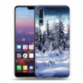 Дизайнерский силиконовый с усиленными углами чехол для Huawei P20 Pro Зима