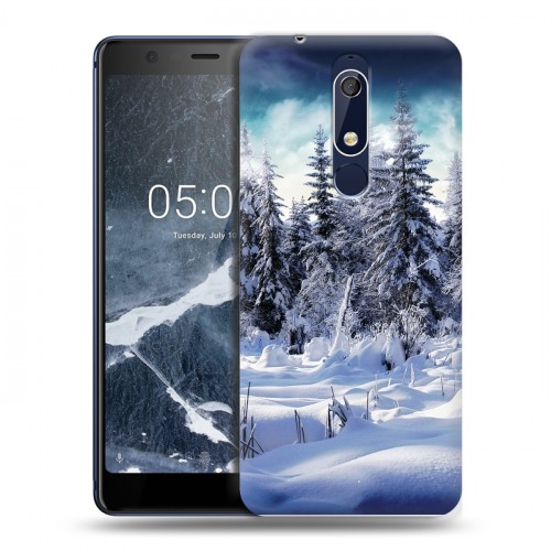 Дизайнерский пластиковый чехол для Nokia 5.1 Зима