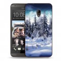 Дизайнерский пластиковый чехол для HTC Desire 700 Зима