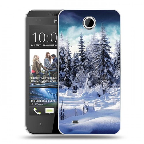 Дизайнерский пластиковый чехол для HTC Desire 300 Зима