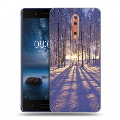 Дизайнерский пластиковый чехол для Nokia 8 Зима