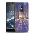 Дизайнерский пластиковый чехол для Nokia 5.1 Зима