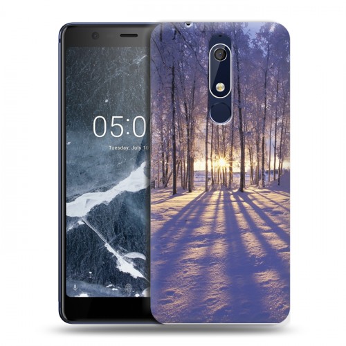 Дизайнерский пластиковый чехол для Nokia 5.1 Зима