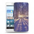 Дизайнерский пластиковый чехол для Huawei Ascend D2 Зима