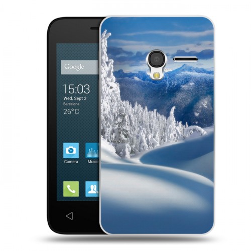 Дизайнерский пластиковый чехол для Alcatel One Touch Pixi 3 (4.0) Зима