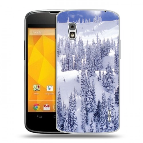 Дизайнерский пластиковый чехол для LG Google Nexus 4 Зима