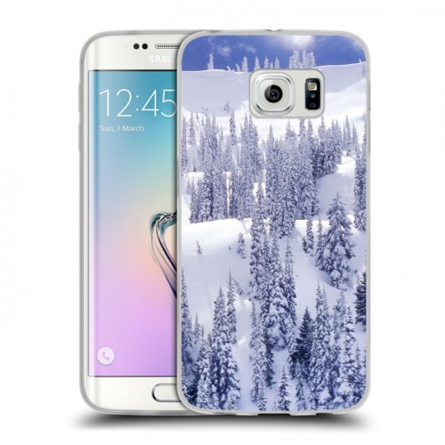 Дизайнерский пластиковый чехол для Samsung Galaxy S6 Edge Зима