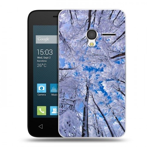 Дизайнерский пластиковый чехол для Alcatel One Touch Pixi 3 (4.0) Зима