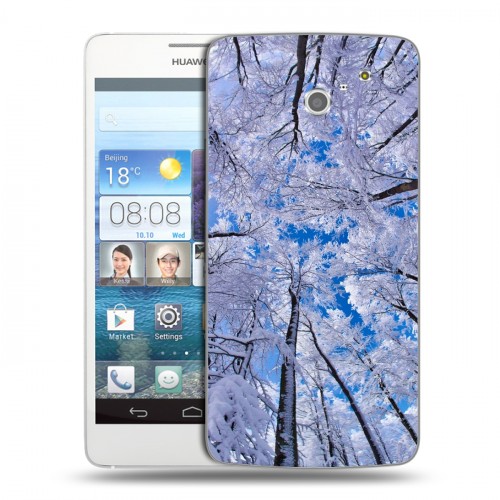 Дизайнерский пластиковый чехол для Huawei Ascend D2 Зима