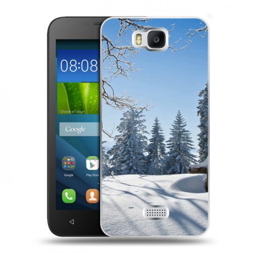 Дизайнерский пластиковый чехол для Huawei Y5c Зима