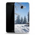 Дизайнерский пластиковый чехол для Samsung Galaxy C7 Зима