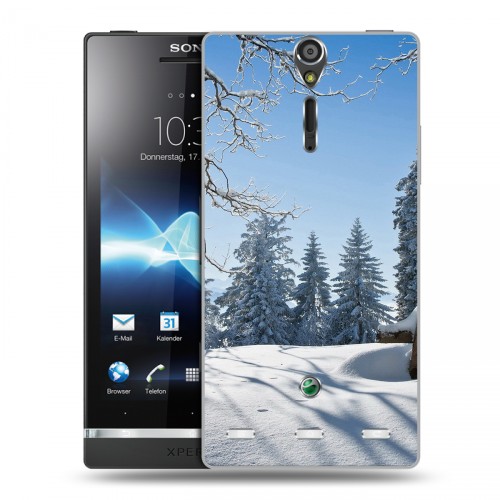 Дизайнерский пластиковый чехол для Sony Xperia S Зима