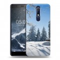 Дизайнерский пластиковый чехол для Nokia 5.1 Зима